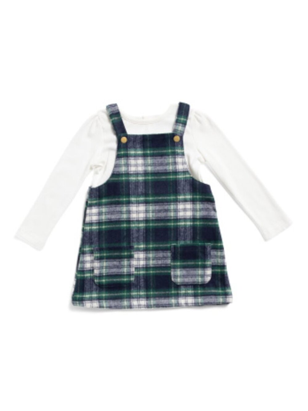NWT Little Me Toddler Girls Plaid Jumper Set